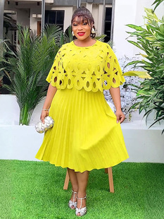 women dress African ladies' clothe lace dress white pink 3xl