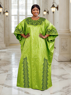 Africa skirt非洲绣花宽松袍子带头巾女装 大码 长袍连衣裙 dress