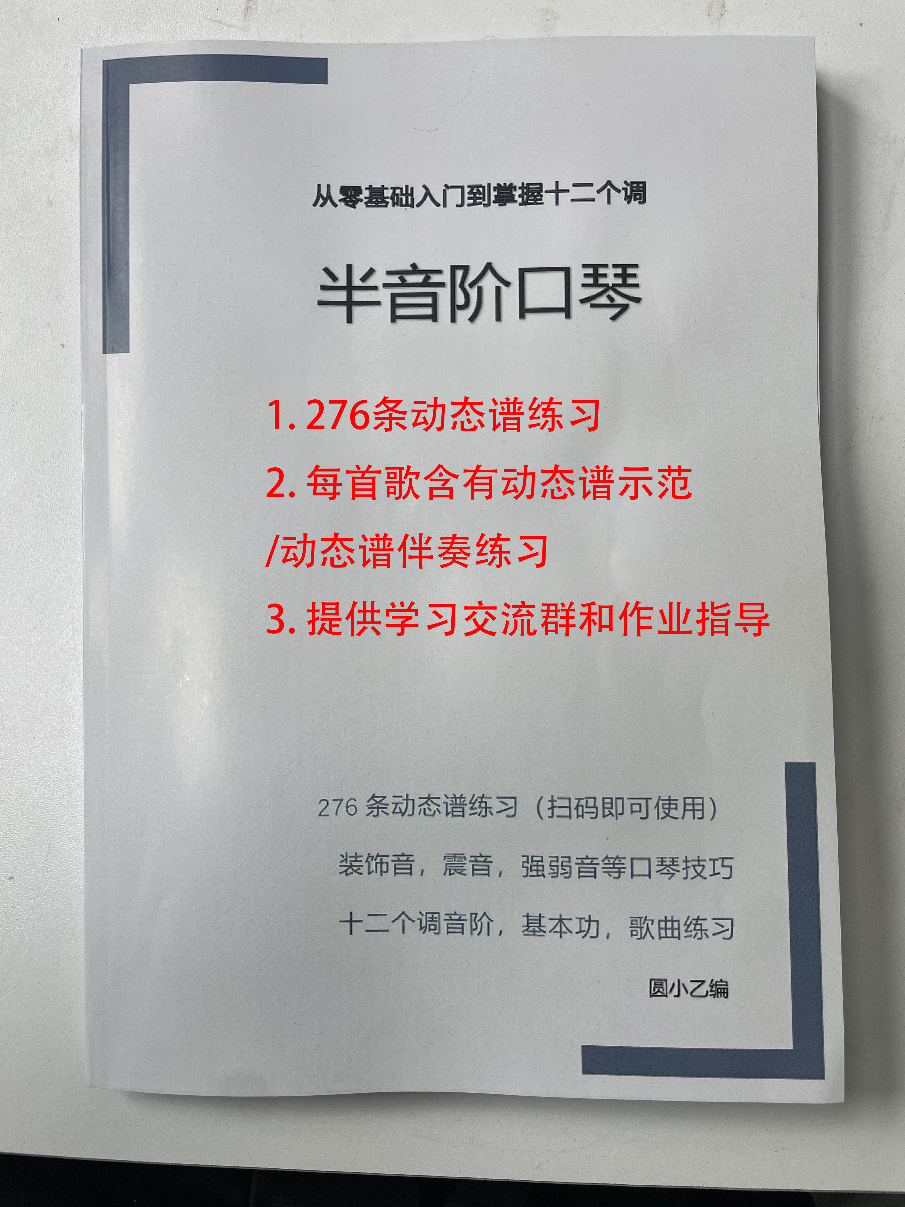 半音阶口琴零基础入门到掌握十二个调配有276条动态谱练习