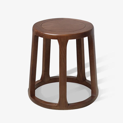 Стул журнальный столик маленький круглый стул Новый китайский сплошной древесина Медитация мягкий стул с переоборудованием для обувного табурета современная простота квадратный табурет