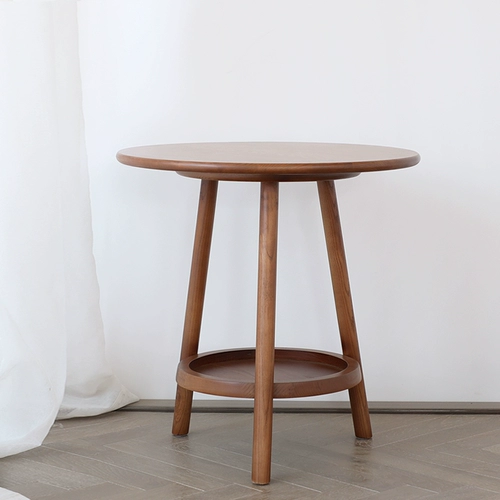 Чистая сплошная деревянная лапша круглый кофейный столик несколько углов несколько двойных слоев Новая китайская современная простота северная минималистская оригинальная древесина