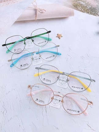 末禾眼镜M773儿童眼镜架超轻硅胶鼻托男女童近视远视散光配镜片