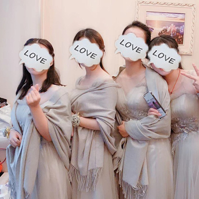 栗屿秋冬流苏女两用披肩