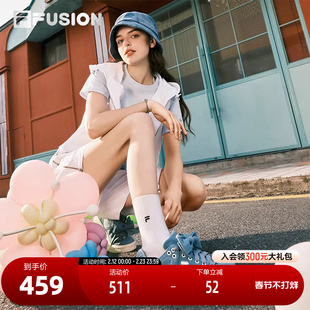 FILA FUSION斐乐潮牌女鞋STACK滑板生活鞋2024秋季新款休闲鞋板鞋