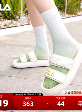 FILA斐乐女鞋运动拖鞋夏季厚底沙滩鞋DONUT魔术贴休闲鞋
