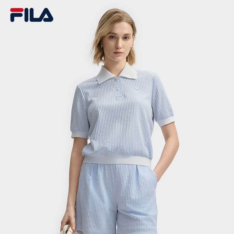 FILA斐乐女士针织短袖POLO衫