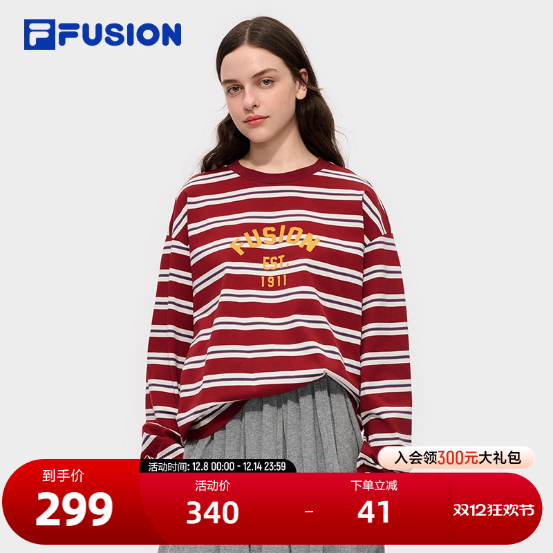 FILAFUSION斐乐情侣长袖T