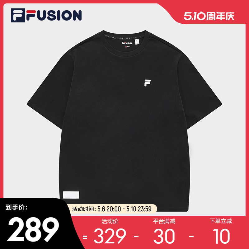 FILAFUSION斐乐男士针织短袖衫