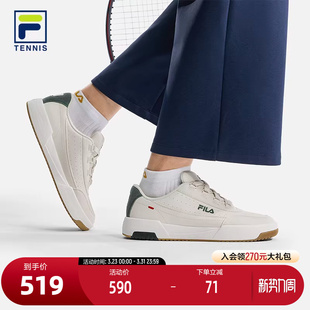 2网球生活鞋 2026春款 圆盾鞋 FILA 运动鞋 TARGA 女板鞋 斐乐官方男鞋
