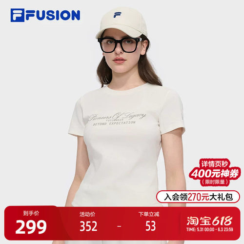 FILAFUSION斐乐女子短袖T