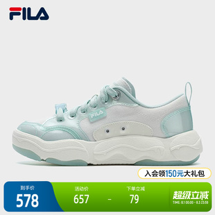 FILA 斐乐官方女鞋BURGER ICE复古帆布鞋2025秋季新款时尚休闲鞋