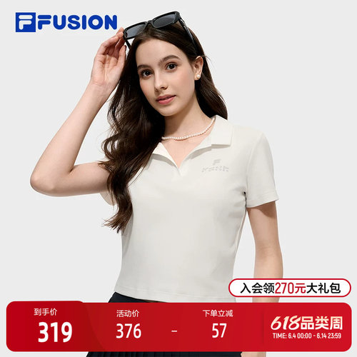 FILAFUSION斐乐女子短袖POLO