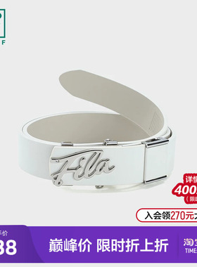 FILA 斐乐官方女子腰带2024冬新款简约黑色高尔夫运动自动扣皮带