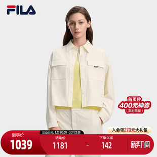 2026春季 衫 新款 时尚 FILA 百搭通勤宽松衬衫 斐乐官方女士梭织长袖