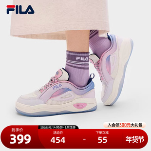 FILA 斐乐官方女鞋FILA MIX 2 PO复古板鞋2024秋新款舞动鞋运动鞋
