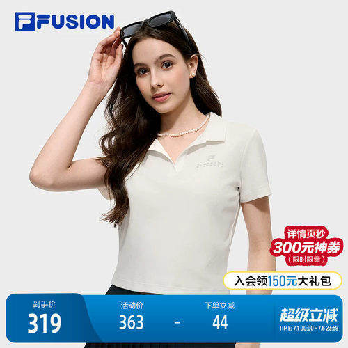 FILAFUSION斐乐女子短袖POLO