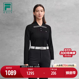 FILA 2026春季 新款 高尔夫运动大翻领套头毛衣 斐乐官方女子编织衫