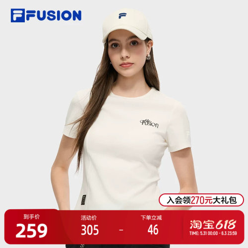 FILAFUSION斐乐女士针织短袖衫