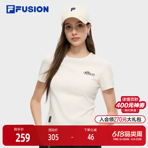 FILAFUSION斐乐女士针织短袖衫