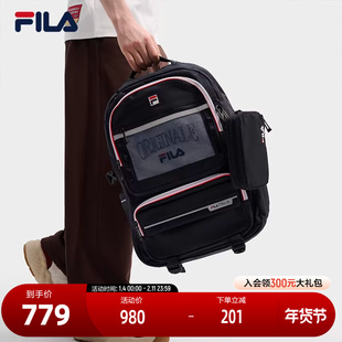 FILA 斐乐官方男士背包2026春新款时尚休闲简约双肩包多口袋书包