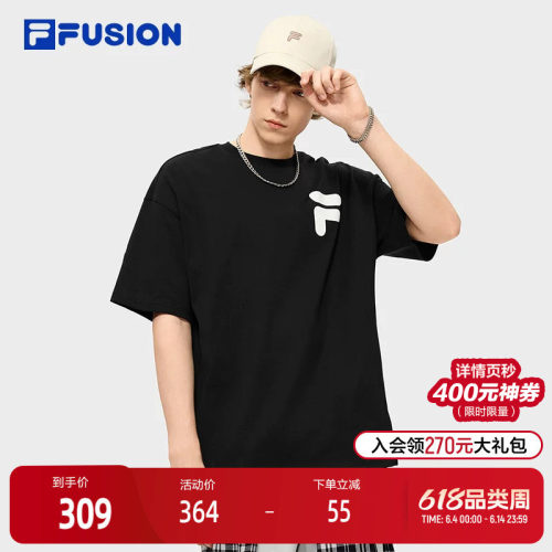 FILAFUSION斐乐中性针织短袖衫