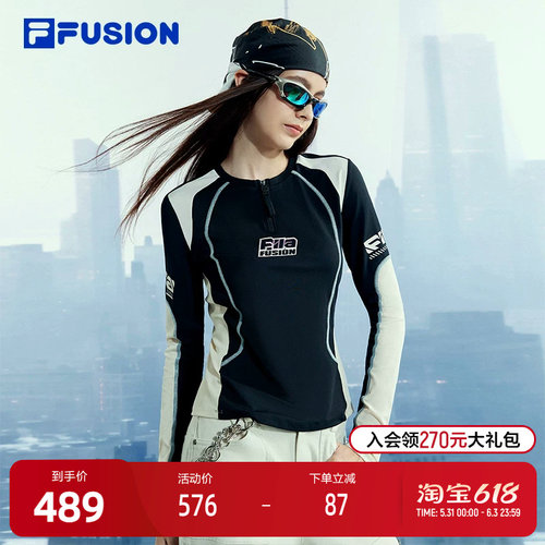 FILAFUSION斐乐女子长袖T