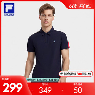 2023夏季 FILA POLO衫 基础简约网球运动上衣 斐乐官方男子短袖 新款