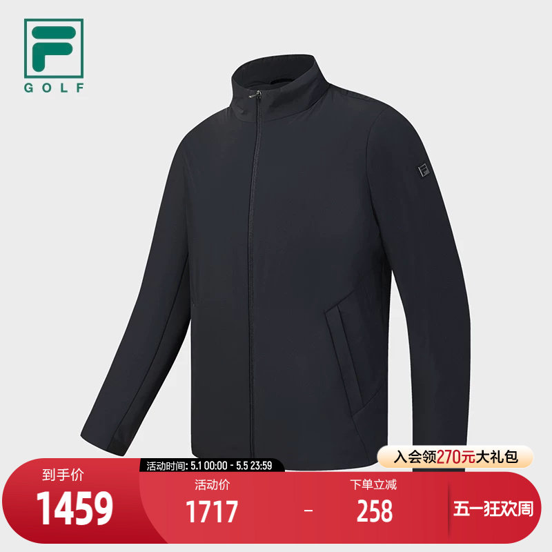 FILA 斐乐官方男士棉服2026春季新款高尔夫运动简约立领保暖外套