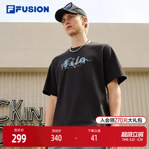 FILAFUSION斐乐中性针织短袖衫