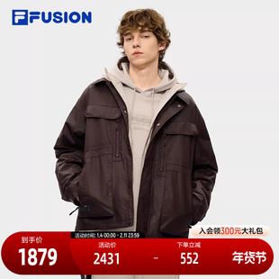 FILA FUSION斐乐潮牌羽绒服两件套男2026春新款休闲宽松夹克外套