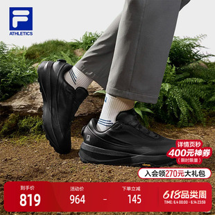 眼界2|FILA斐乐BOA革面运动鞋男鞋2026春季新款牛皮防水越野跑鞋