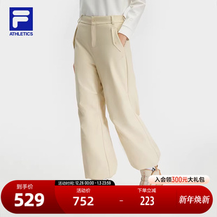 健身运动宽松简约保暖阔腿裤 2024冬新款 斐乐官方女士羽绒裤 FILA