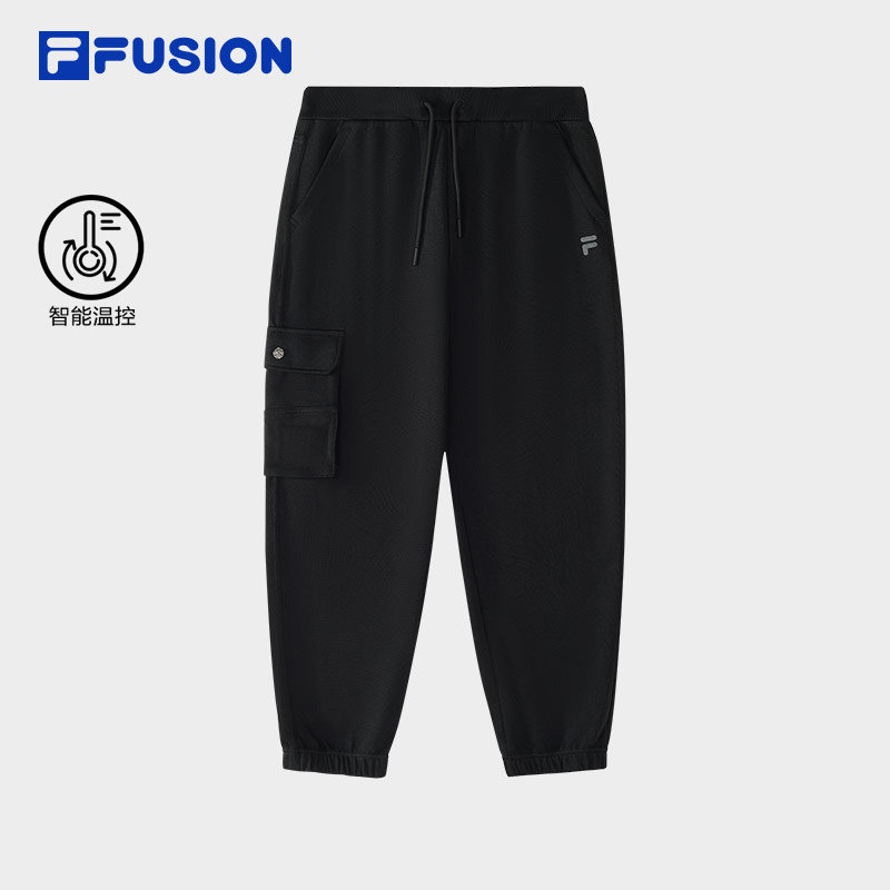 FILA FUSION斐乐潮牌针织长裤女2025春季新款时尚休闲宽松工装裤