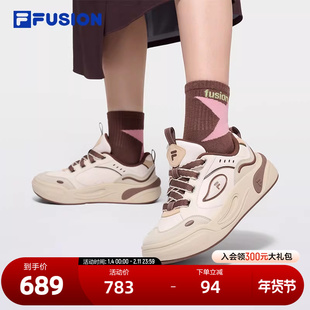 FILA FUSION斐乐潮牌女鞋CANNOLI 滑板生活鞋2026春季新款蛋糕鞋