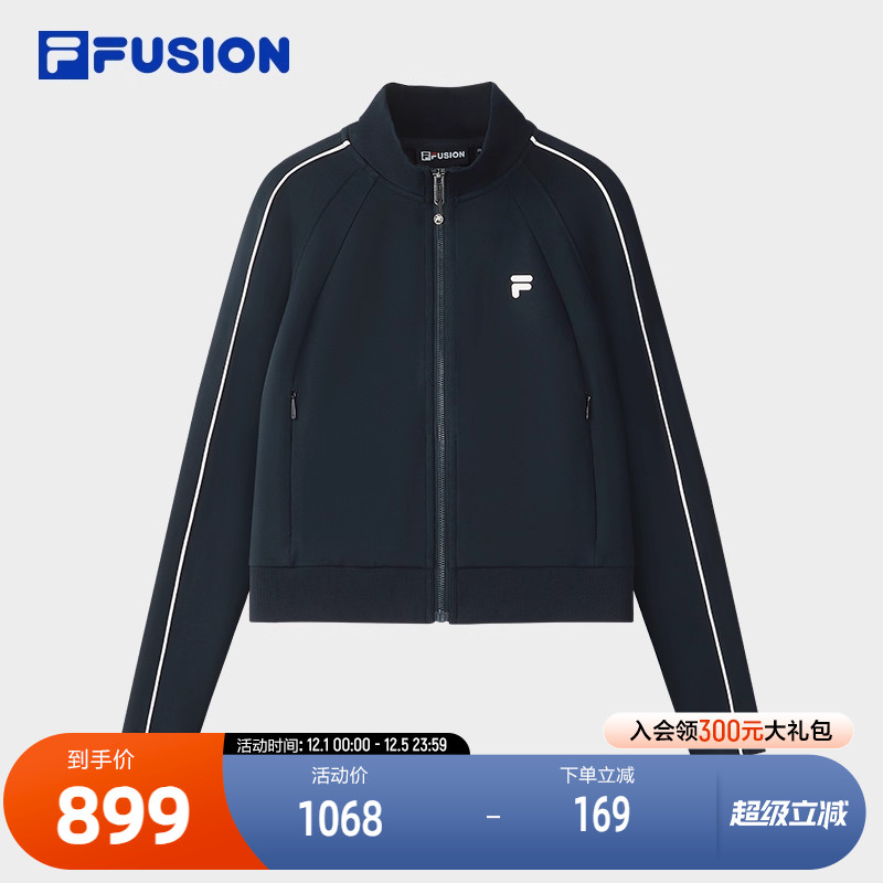 FILAFUSION斐乐女针织长袖外套