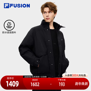 休闲宽松保暖夹克外套 时尚 FILA FUSION斐乐潮牌棉服男2026春新款
