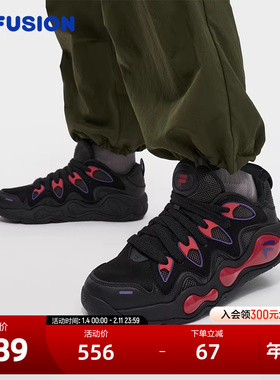 FILA FUSION斐乐潮牌男鞋VERTICAL复古篮球鞋2025冬季新款运动鞋