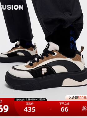 FILA FUSION斐乐潮牌女鞋STACK II滑板生活鞋2024冬季新款蛋糕鞋