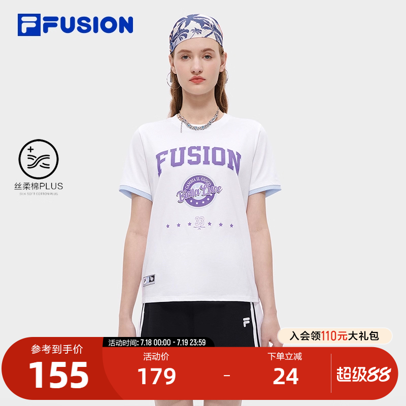 FILAFUSION斐乐女子短袖T