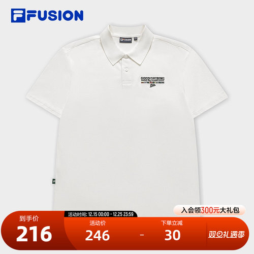 FILAFUSION斐乐针织短袖POLO衫