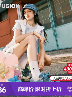 FILA FUSION斐乐潮牌女鞋STACK滑板生活鞋2024秋季新款休闲鞋板鞋