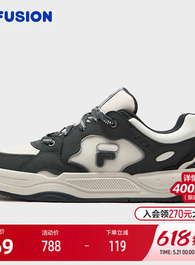FILA FUSION斐乐潮牌BANK II DX男鞋2026夏季新款板鞋厚底板鞋
