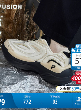 FILA FUSION斐乐潮牌女鞋BUZZARD未来潮鞋2024冬新款陨石鞋休闲鞋