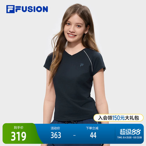 FILAFUSION斐乐女士针织短袖衫