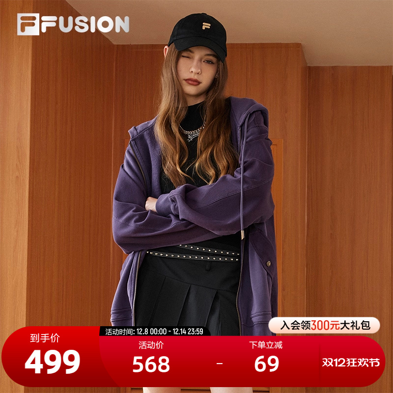 FILAFUSION斐乐针织连帽外套