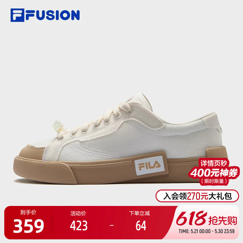 FILA FUSION斐乐潮牌女鞋POP滑板生活鞋2025夏季新