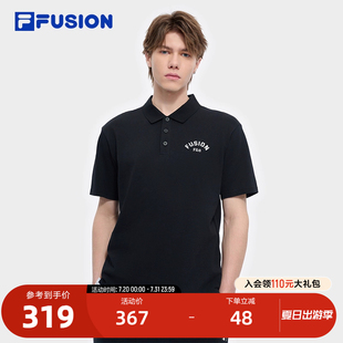 休闲宽松上衣 FILA FUSION斐乐潮牌男子针织短袖 POLO衫 2025夏新款