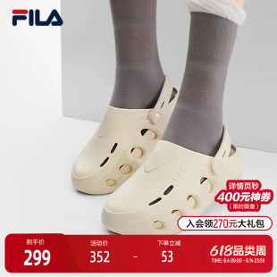 FILA 斐乐官方女鞋BUBBLE SLIPPER拖鞋2026夏新款泡泡凉拖洞洞鞋