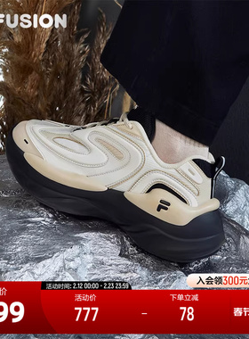 FILA FUSION斐乐潮牌女鞋BUZZARD未来潮鞋2024冬新款陨石鞋休闲鞋