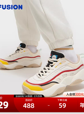 FILA FUSION斐乐潮牌FIRE x PIGALLE复古篮球鞋2025春季新款女鞋
